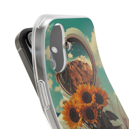Sunflower Astronaut iPhone 16 Case - Soft