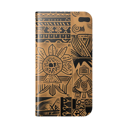 Hemelse Gezichten Bruin - iPhone 15 Case - Portemonnee