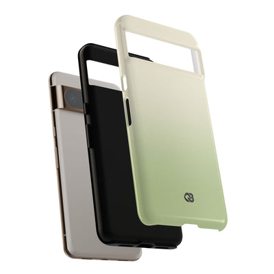 Green Tough Phone Case for Google Pixel - Bone Sage Fade