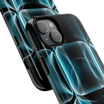Translucent Cyber Grid · Tough 2.0 Magnetic Phone Case for iPhone · Teal