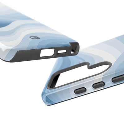 Blue Tough Phone Case for Samsung - Glacial Indigo Flow