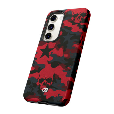 Crimson Skull Camo · Tough Phone Case for Samsung · Red