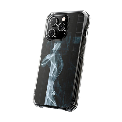 Black Impact MagSafe Phone Case for iPhone - Arctic Vapor Grid