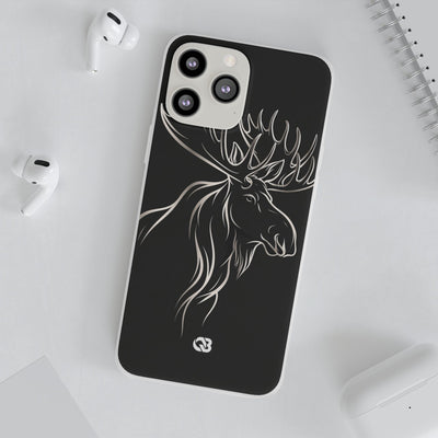 Nordic Moose Contour · Lite Phone Case for iPhone ·  Black