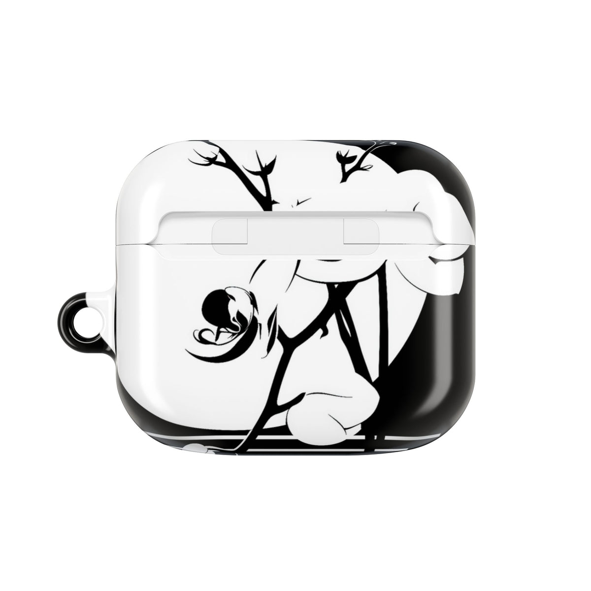 Nocturne Orchid Bloom · Hard Case for AirPods & AirPods Pro · Black
