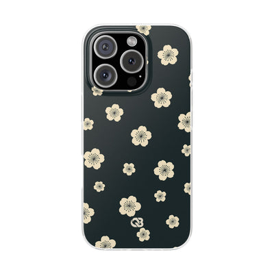 Teal Lite Phone Case for iPhone - Obsidian Cream Petals