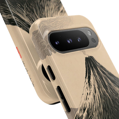 Beige Tough Phone Case for Google Pixel - Obsidian Ink Summit