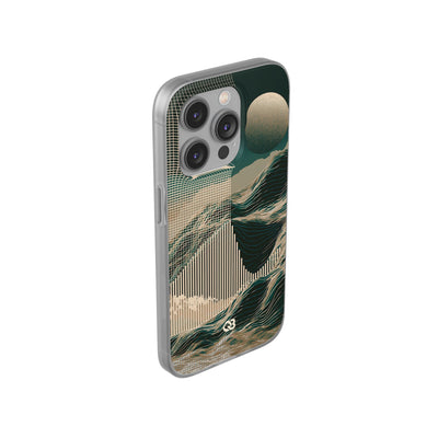 Green Lite Phone Case for iPhone - Lunar Moss Topography