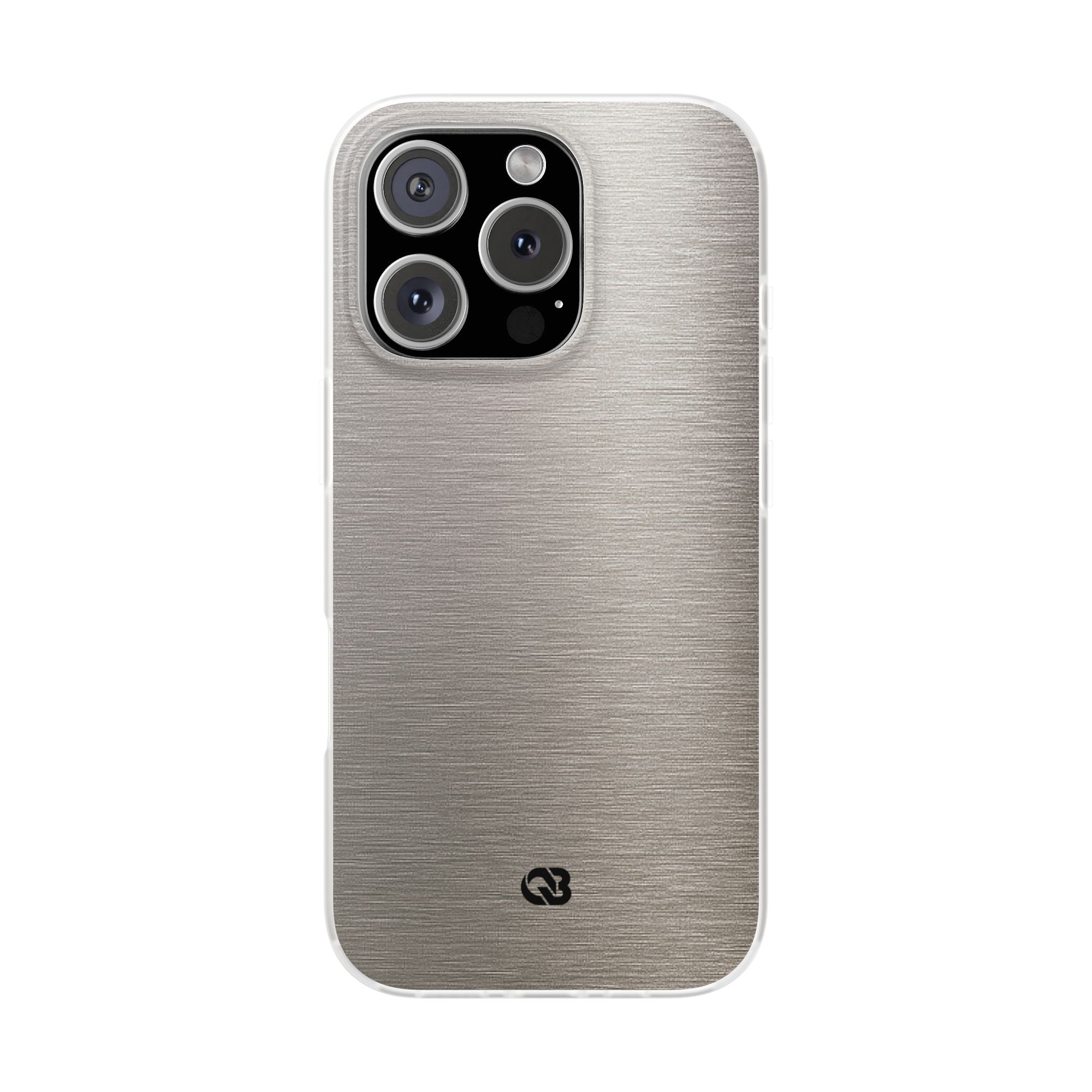 Grey Lite Phone Case for iPhone - Brushed Nickel Linen