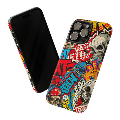 Skate Skull Riot · Tough Phone Case for iPhone · Red