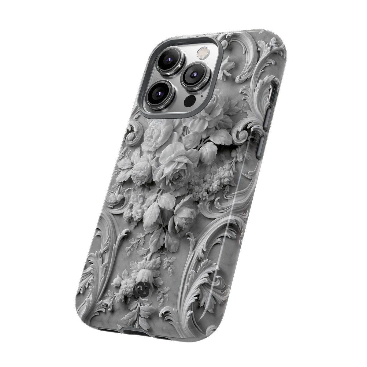 Rococo Marble Rose · Tough Phone Case for iPhone · White