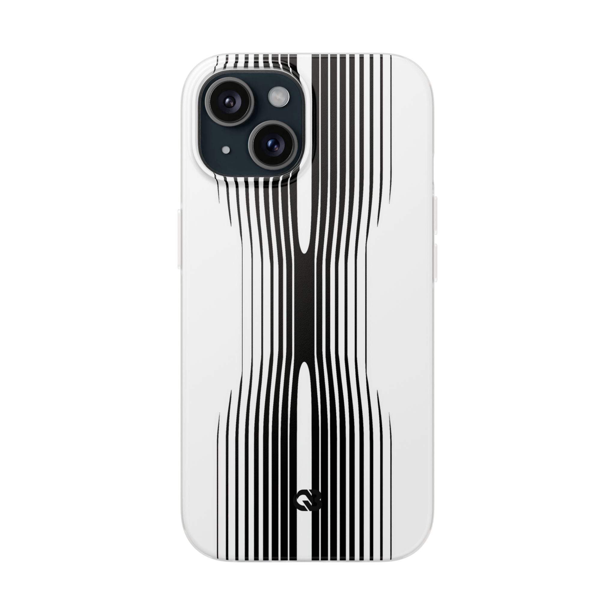 White Lite Phone Case for iPhone - Kinetic Mono Distortion