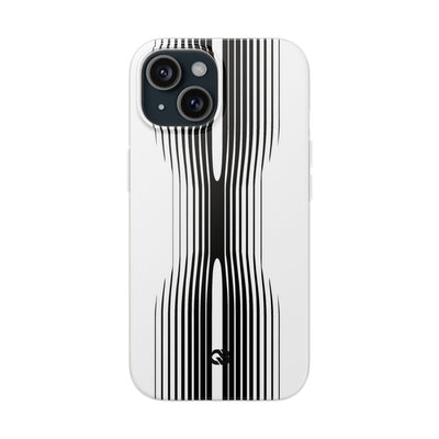 White Lite Phone Case for iPhone - Kinetic Mono Distortion