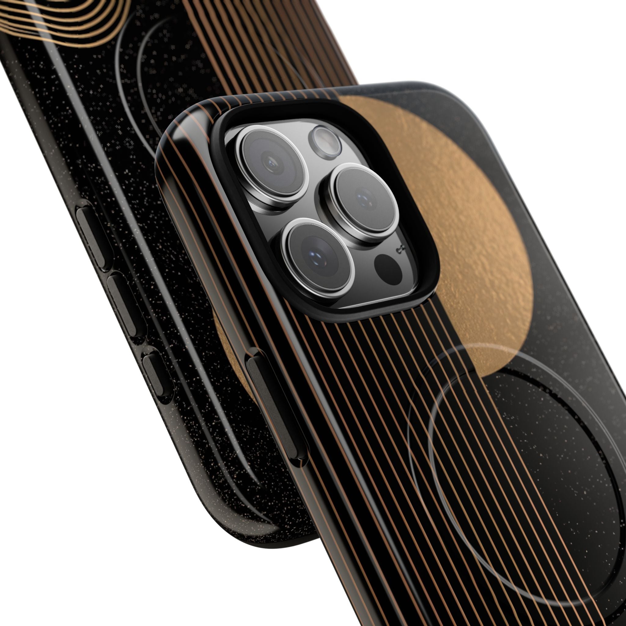 Gold Tough 2.0 Magsafe Phone Case for iPhone - Gilded Obsidian Dunes
