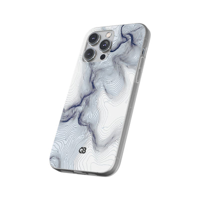White Lite Phone Case for iPhone - Nordic Ridge Topo