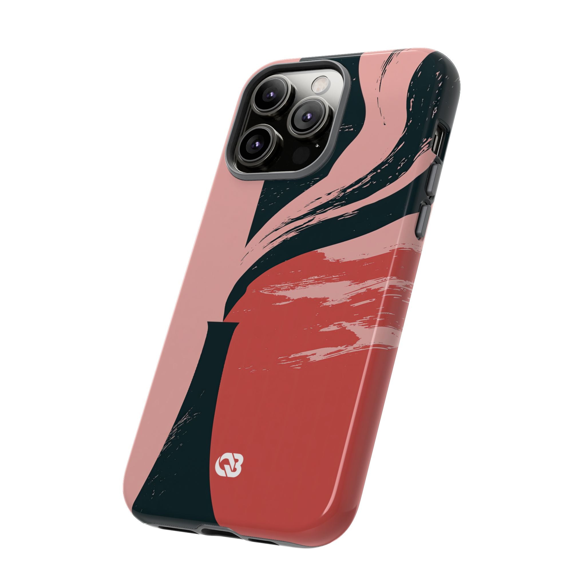 Pink Tough Phone Case for iPhone - Cinder Rose Plume