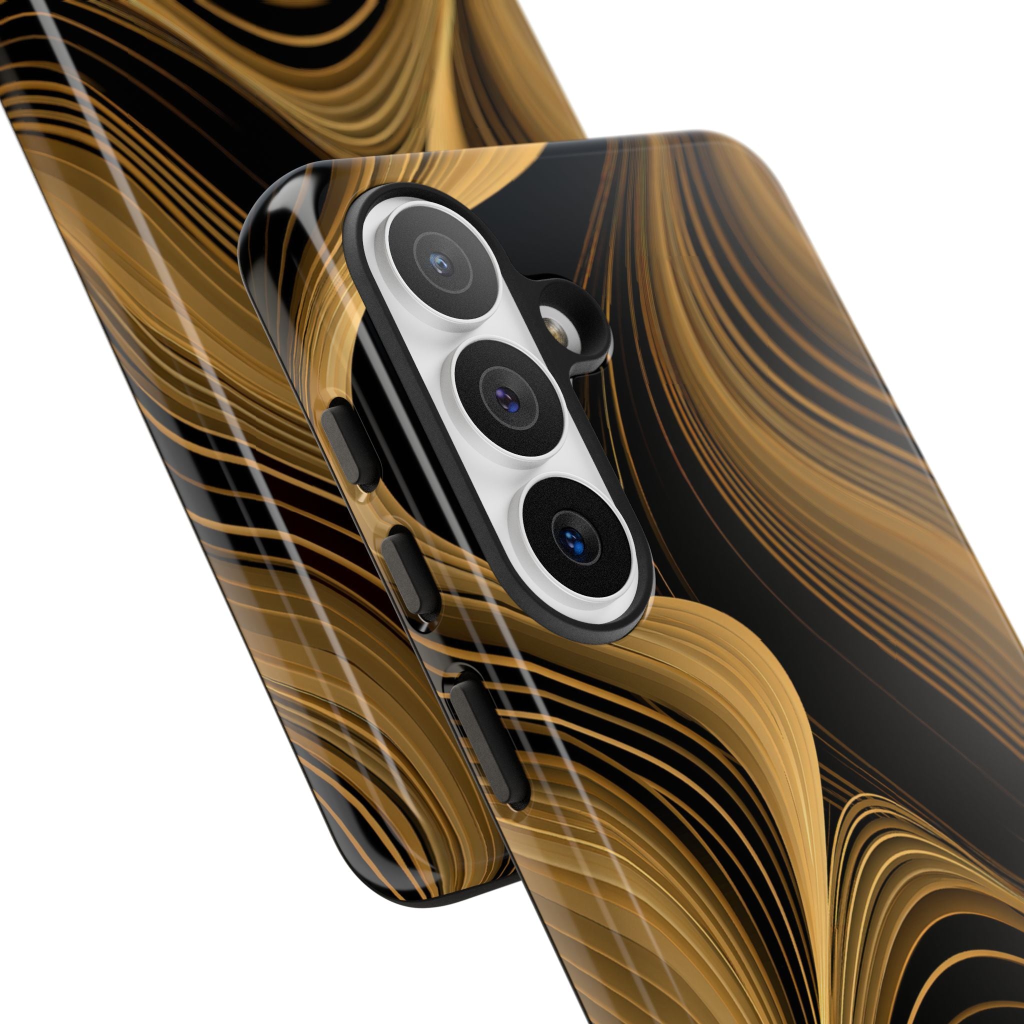 Gold Tough Phone Case for Samsung - Molten Copper Strands