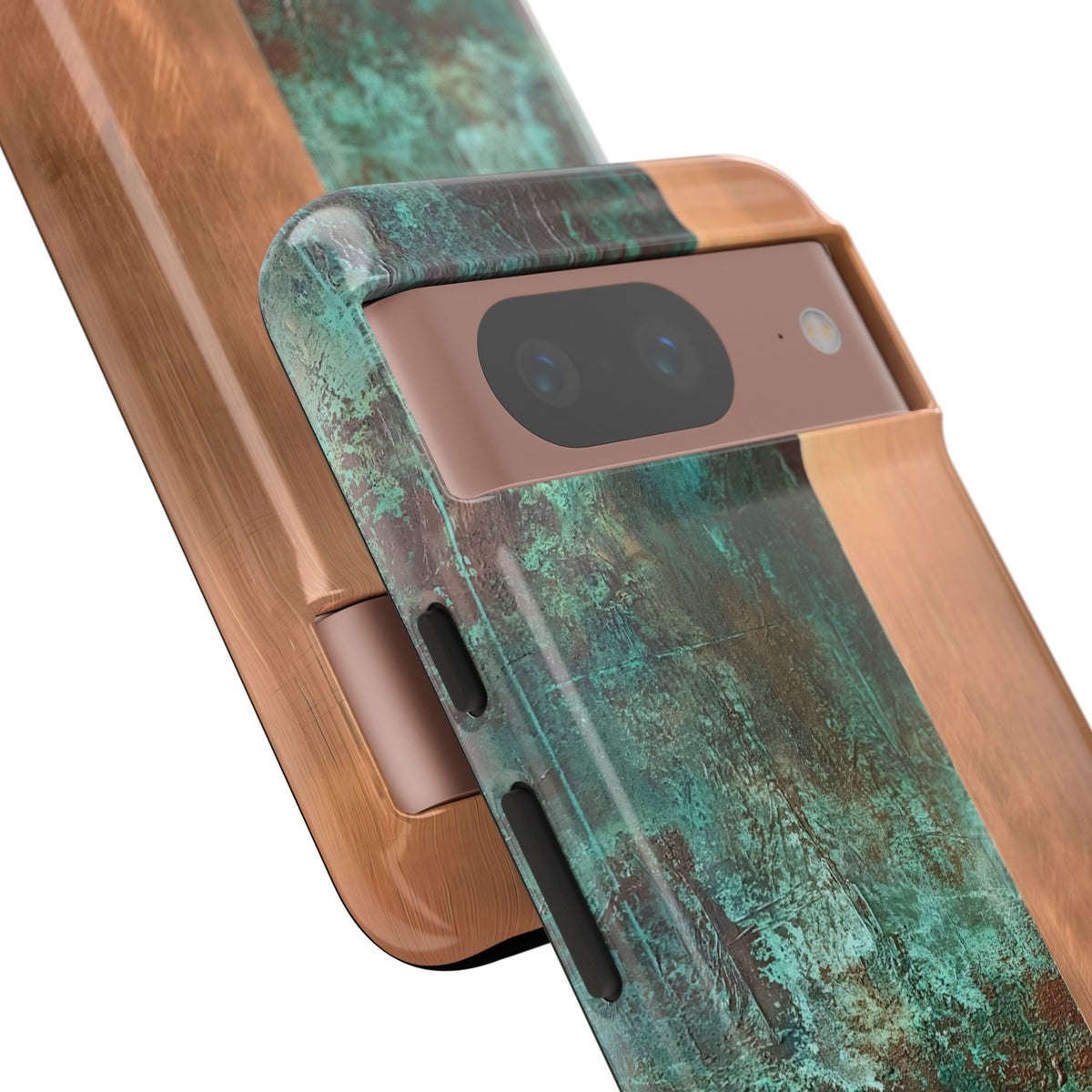 Oxidized Copper Patina · Tough Phone Case for Pixel ·  Green
