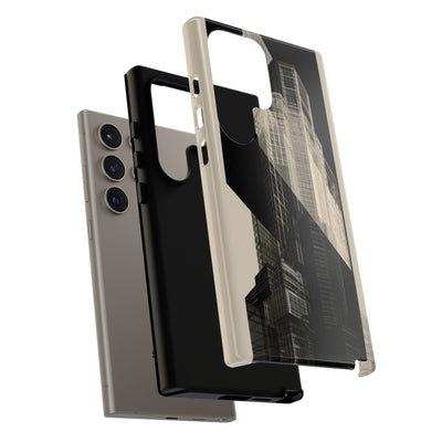Beige Tough Phone Case for Samsung - Monolith Urban Grid