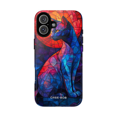 Stained-Glass Cat iPhone 16 Plus Case - Tough