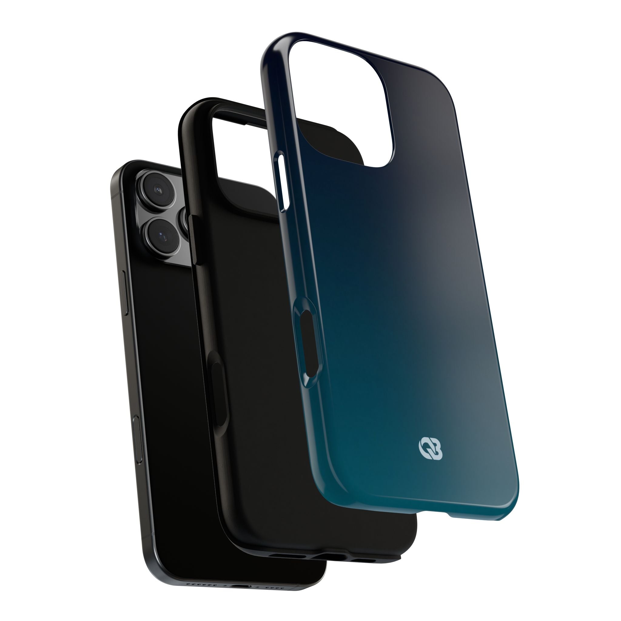 Teal Tough Phone Case for iPhone - Abyss Teal Haze
