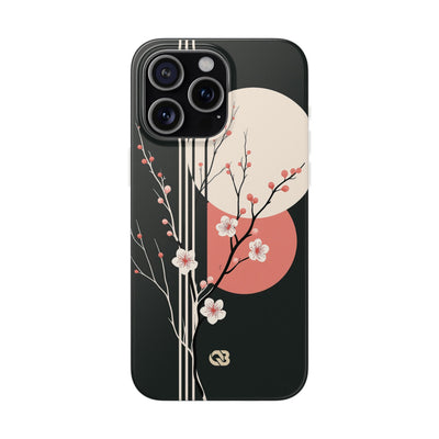 Black Lite Phone Case for iPhone - Kyoto Midnight Blossom