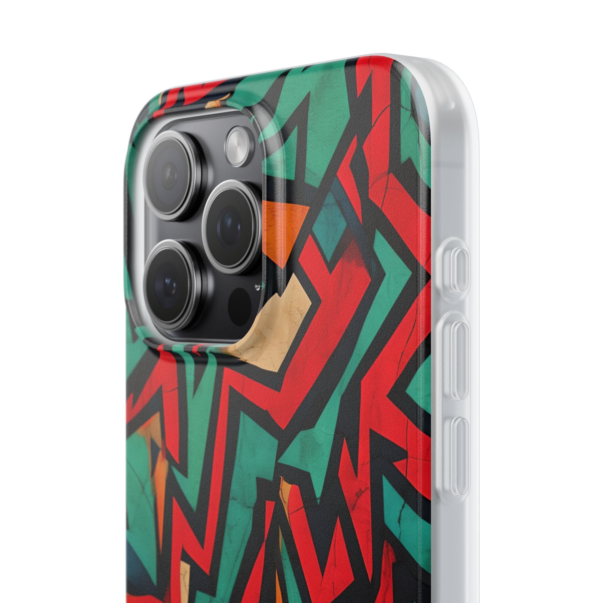 Crimson Zickzack iPhone 15 Pro Max Case - Soft