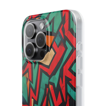 Crimson Zickzack iPhone 15 Pro Max Case - Soft