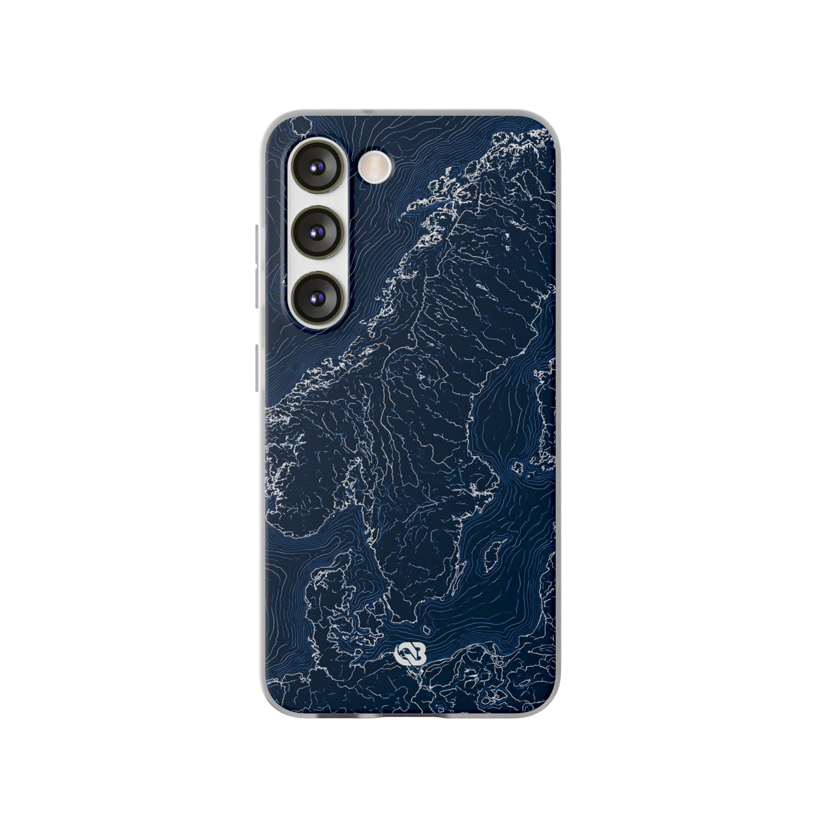 Nordic Contour Chart · Lite Phone Case for Samsung · Blue