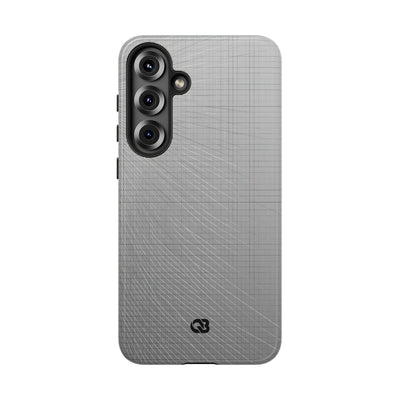 Grey Tough Phone Case for Samsung - Chrome Mesh Warp