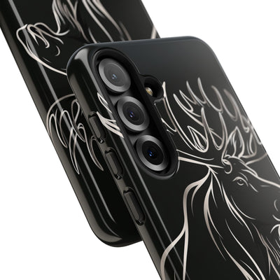 Nordic Moose Contour · Tough Phone Case for Samsung · Black