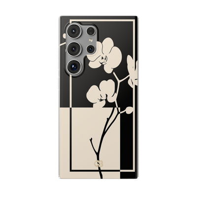 Beige Lite Phone Case for Samsung - Nocturnal Orchid Frame