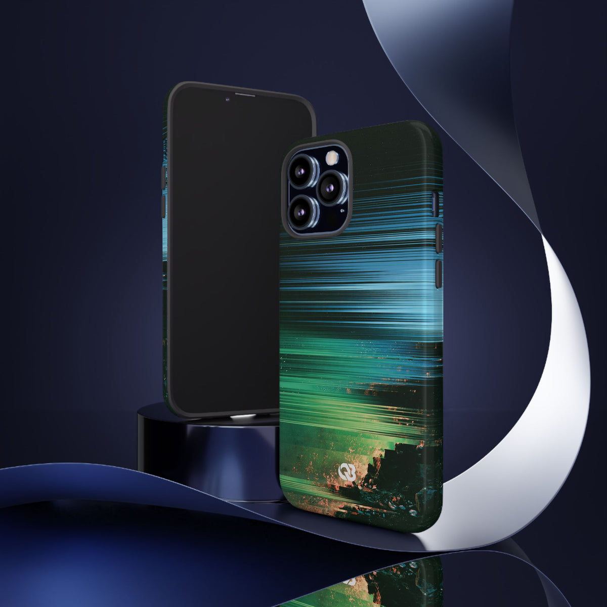 Digital Shoreline Drift · Tough Phone Case for iPhone · Teal