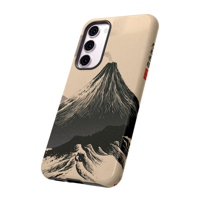 Beige Tough Phone Case for Samsung - Obsidian Ink Summit