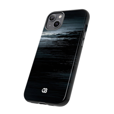 Black Tough Phone Case for iPhone - Frozen Signal Glitch