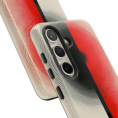 Red Tough Phone Case for Samsung - Split Signal Red