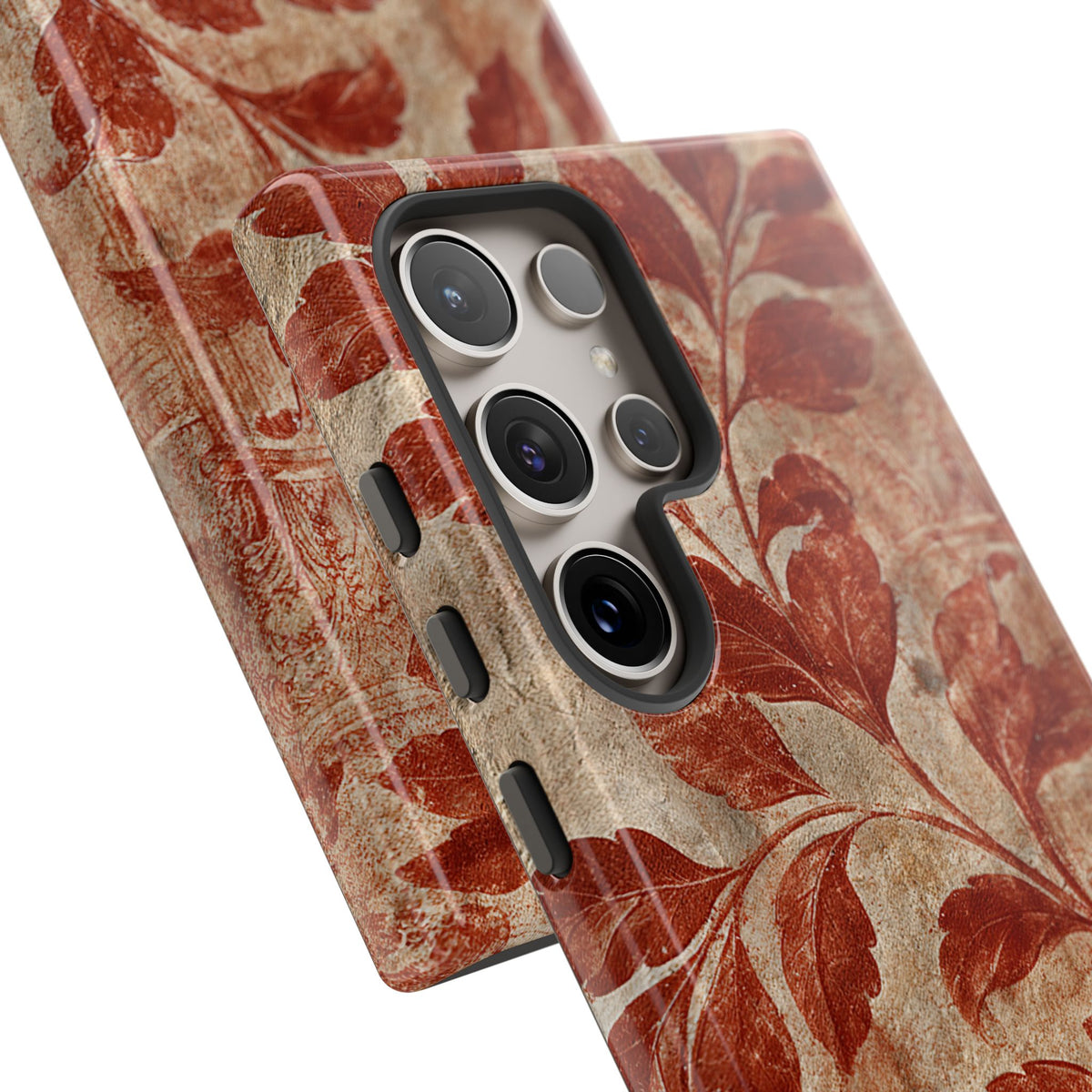 Terracotta Botanical Fresco · Tough Phone Case for Samsung · Red