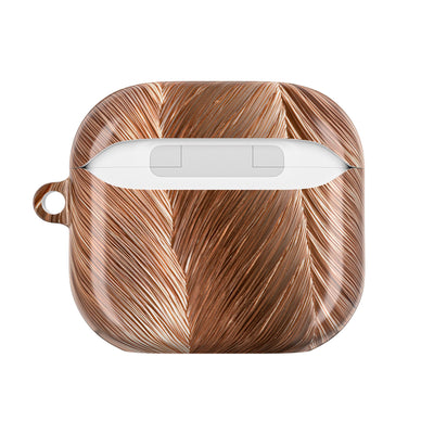 Rose Gold Weave · Hard Case for AirPods & AirPods Pro · Brown