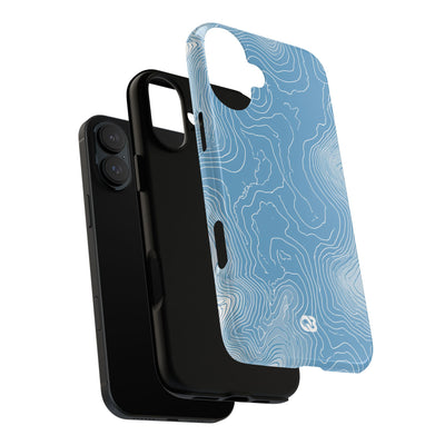 Glacial Basin Topo · Tough Phone Case for iPhone · Blue