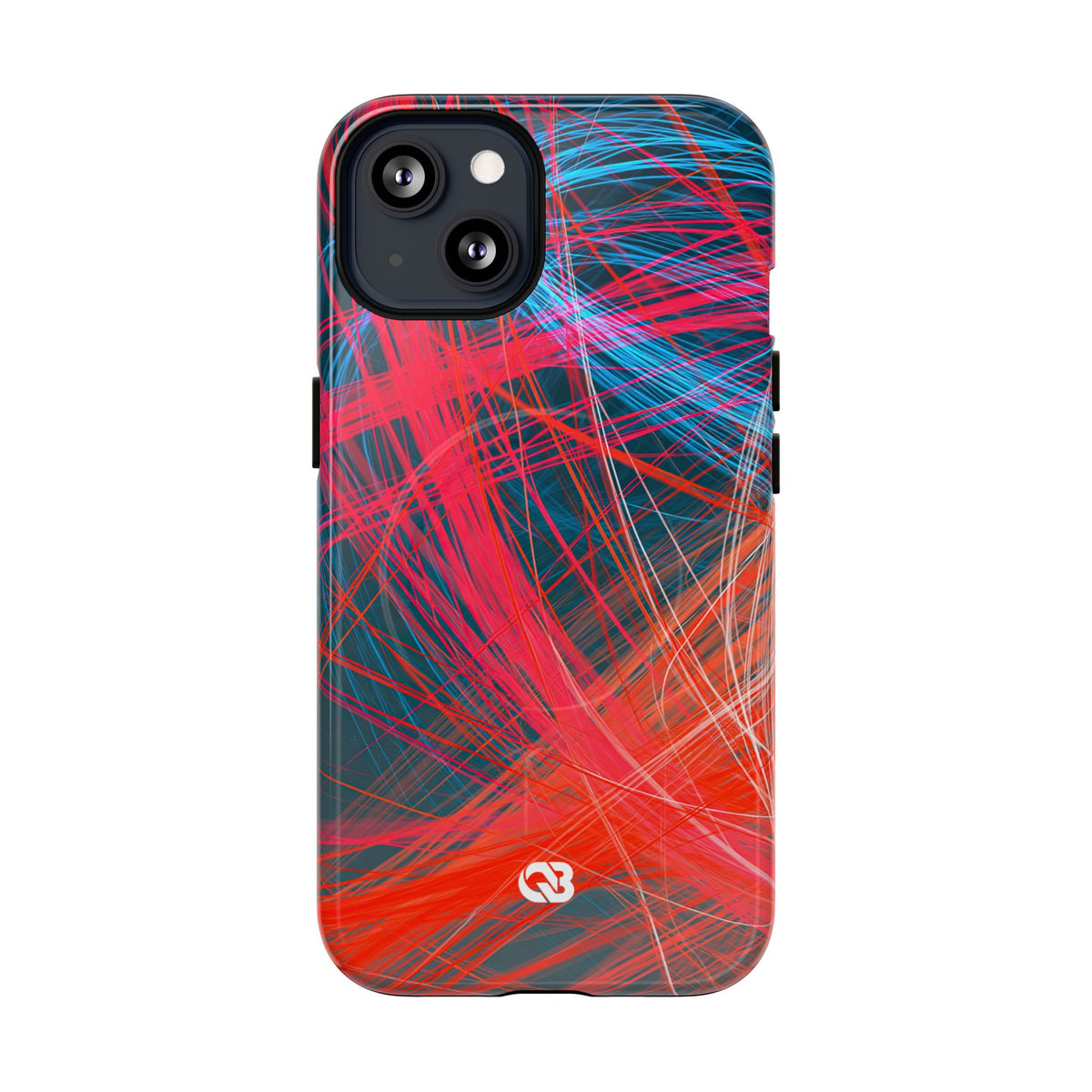 Neon Fiber Stream · Tough 2.0 Magnetic Phone Case for iPhone · Red