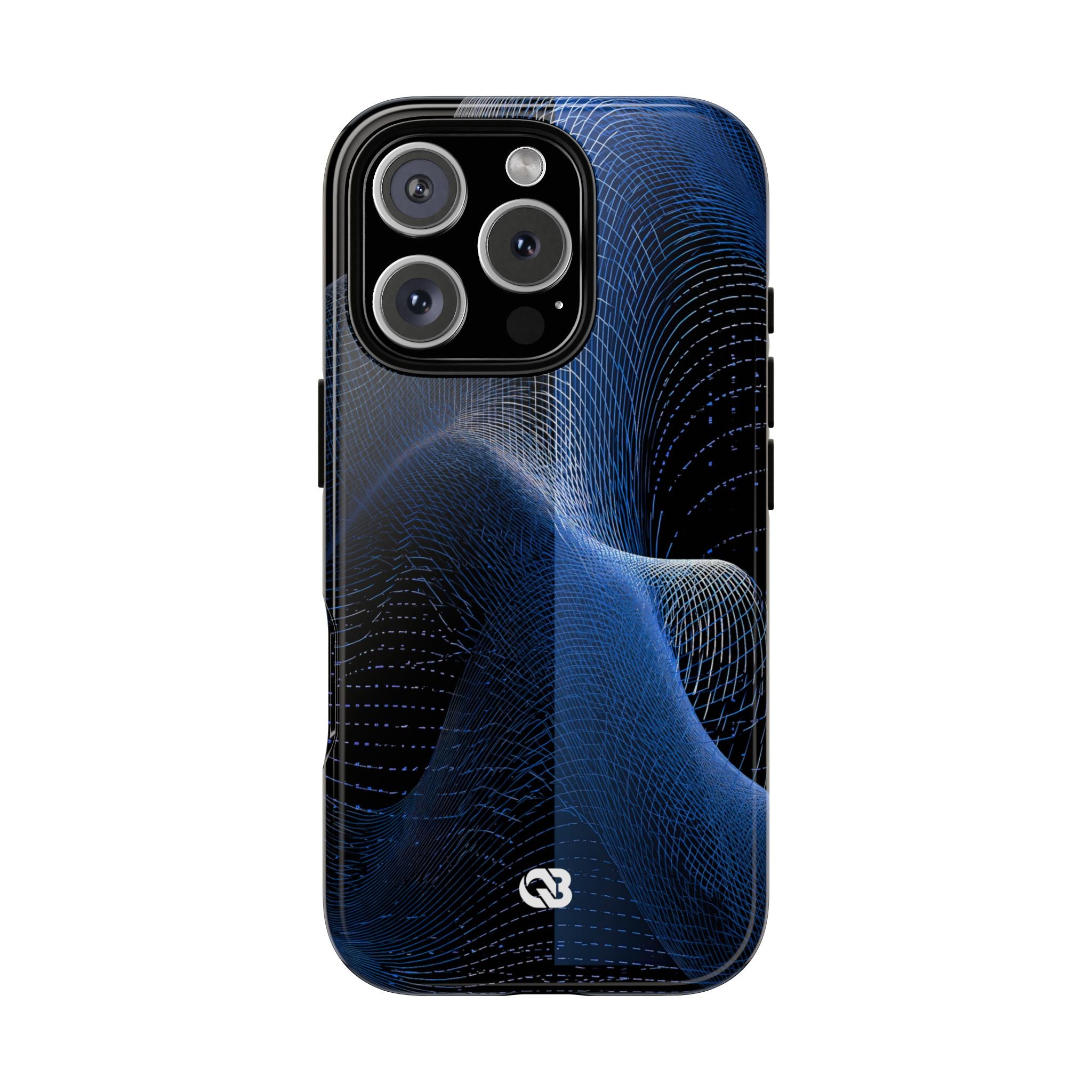 Blue Tough Phone Case for iPhone - Electric Blue Flux