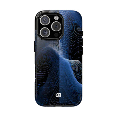 Blue Tough Phone Case for iPhone - Electric Blue Flux