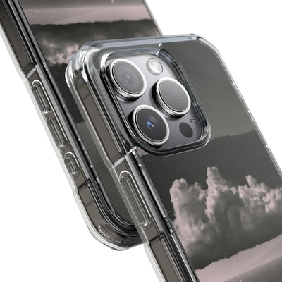 Crimson Horizon · Clear Impact Magnetic Phone Case for iPhone ·  Black