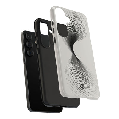 White Tough Phone Case for Samsung - Linear Torsion Grid