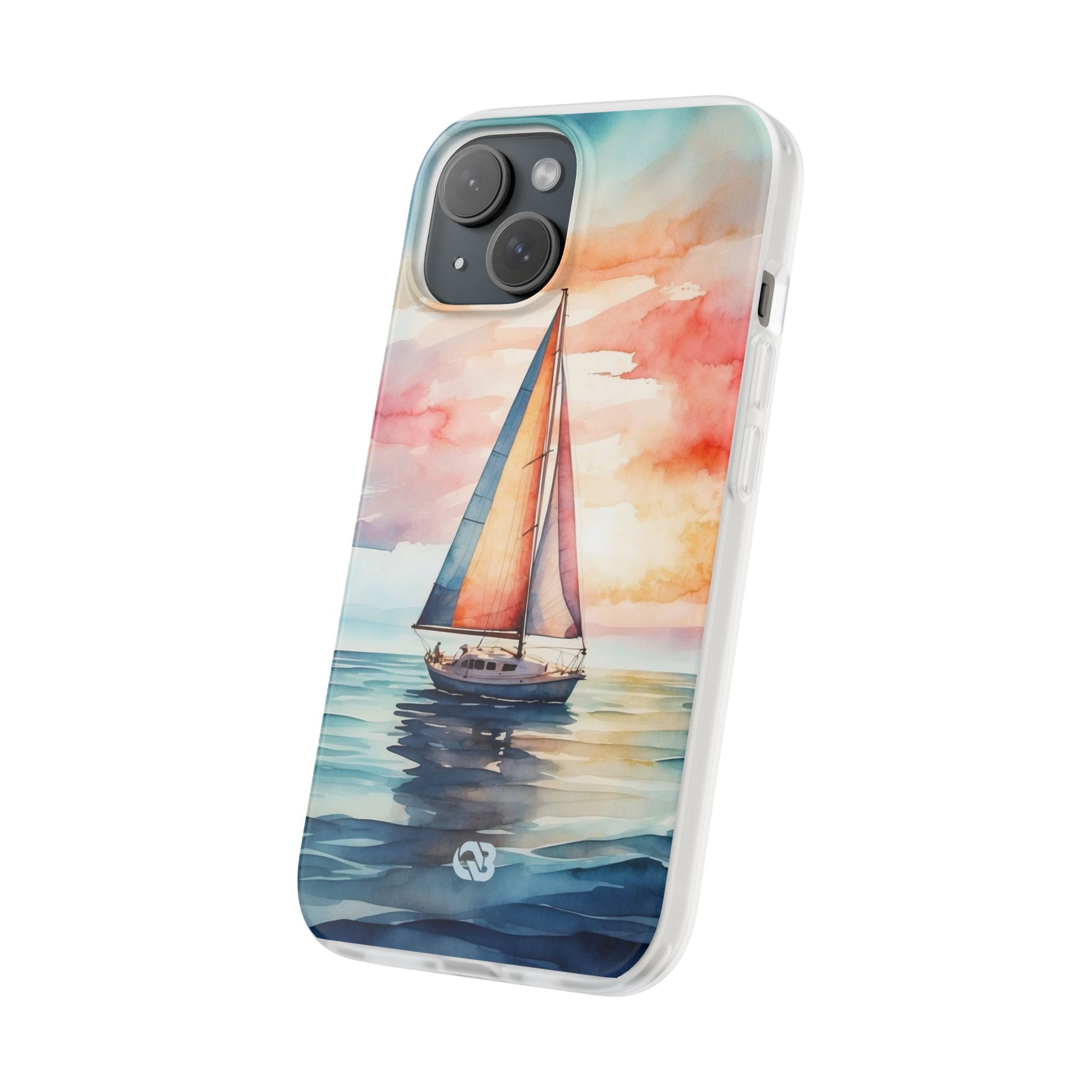 Crimson Horizon Sail · Soft Custodia per iPhone