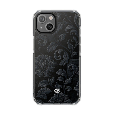 Obsidian Damask · Clear Impact Magnetic Phone Case for iPhone ·  Black