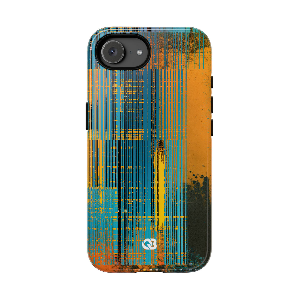 Cyber Glitch Stream · Tough Phone Case for iPhone · Teal