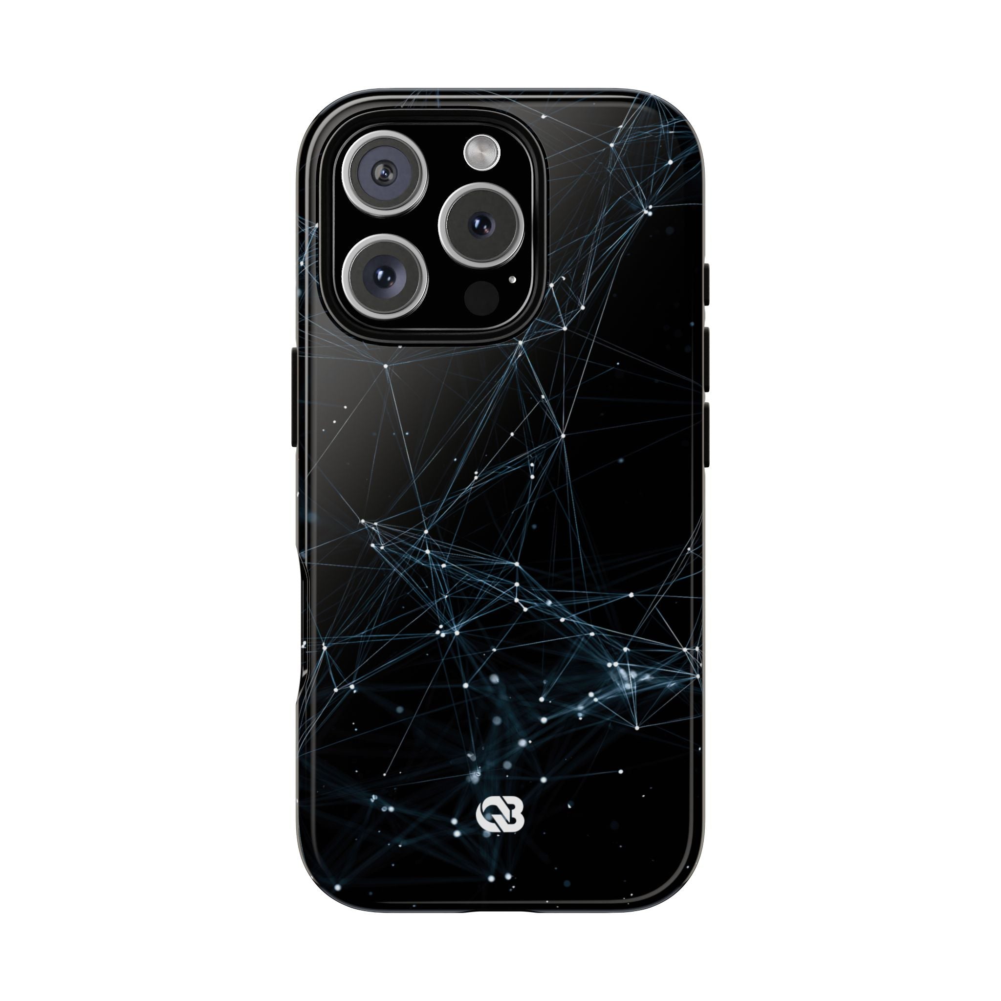 Black Tough Phone Case for iPhone - Arctic Neural Mesh