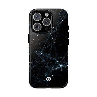 Black Tough Phone Case for iPhone - Arctic Neural Mesh