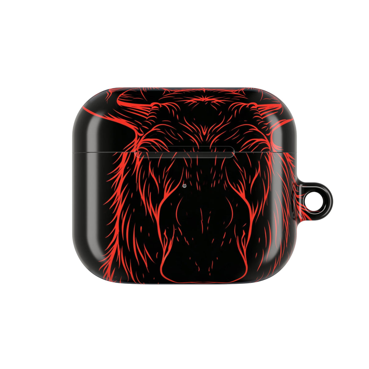 Crimson Horizon Moose · Hard Case for AirPods & AirPods Pro · Black